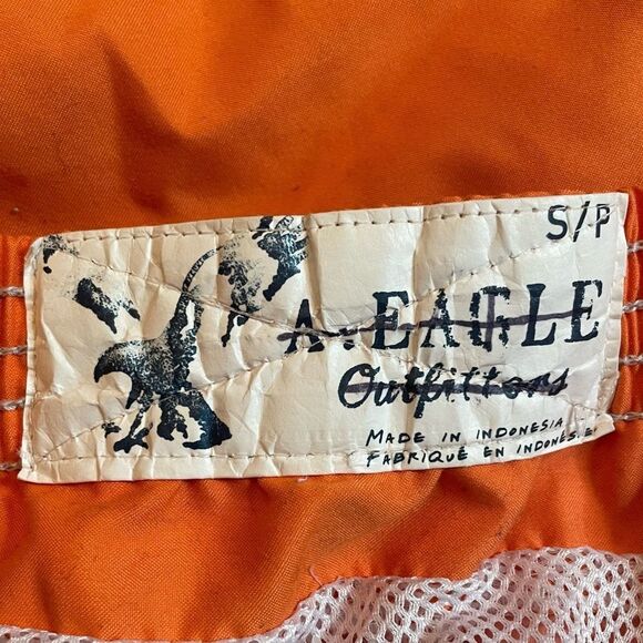 American Eagle Orange lined Swimming Trunks size Small - Picture 4 of 4